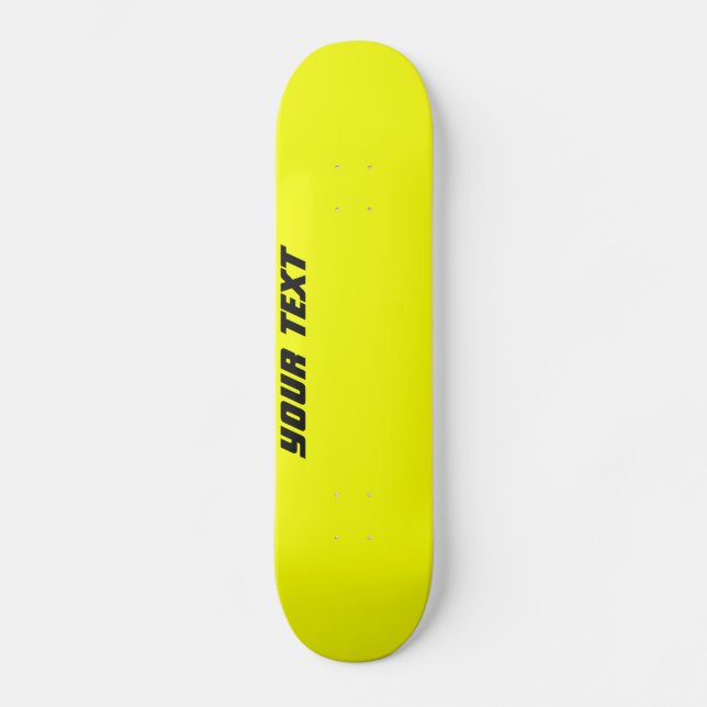 Bright Yellow Custom Skateboard (Front)