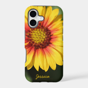 Bright yellow daisy, personalized iPhone Case