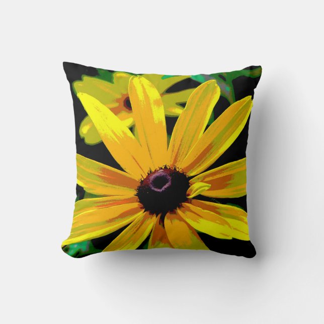 bright yellow daisy pillow (Front)