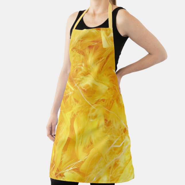 Bright Yellow Feathers Apron (Insitu)