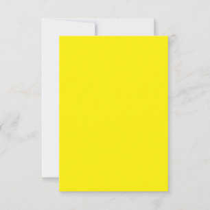 Bright Yellow #FFF3000, Banana Yellow RSVP Card