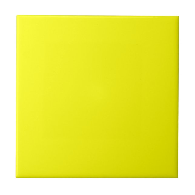 Bright Yellow FFFF00 Colour, Option to Add Image Tile (Front)
