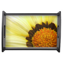 Bright Yellow Flower Centre Serving Tray