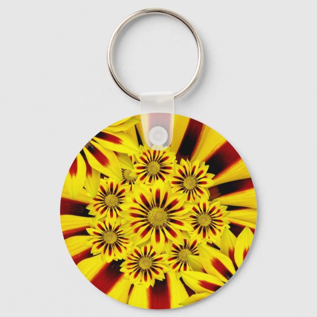 Bright Yellow Flowers Keychain (Front)