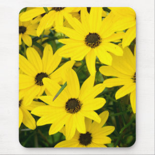 Bright Yellow Flowers Mouse Pad