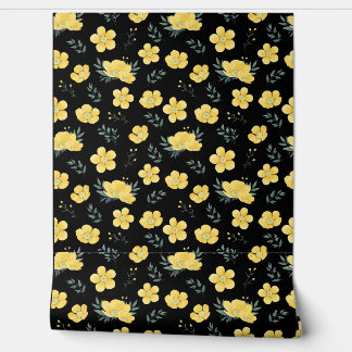 Bright Yellow Flowers Wallpaper for Vibrant Spaces