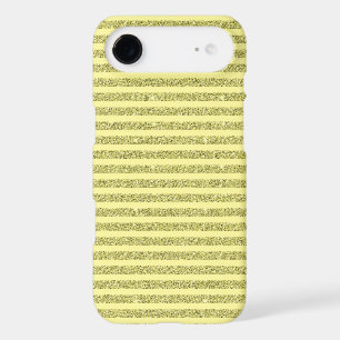 Bright Yellow Glitter Style Vertical Stripes