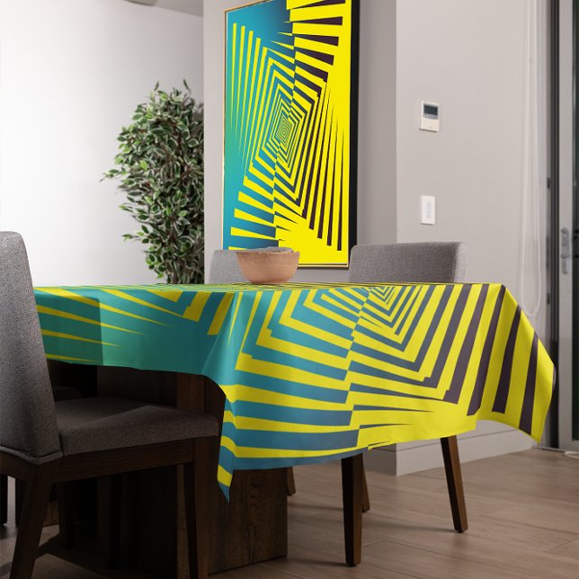 Bright Yellow Green Abstract Jungle Style Pattern Tablecloth (Creator Uploaded)
