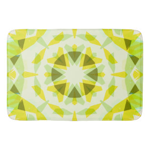 Bright Yellow Green Summer Star Dopamine Decor Art Bath Mat