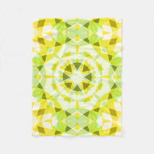 Bright Yellow Green Summer Star Dopamine Decor Art Fleece Blanket