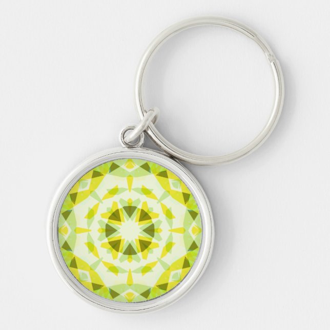 Bright Yellow Green Summer Star Dopamine Decor Art Keychain (Front)