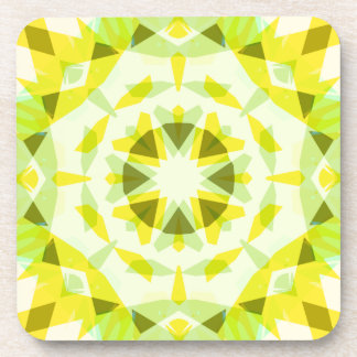 Bright Yellow Green Summer Star Dopamine Decor Coaster