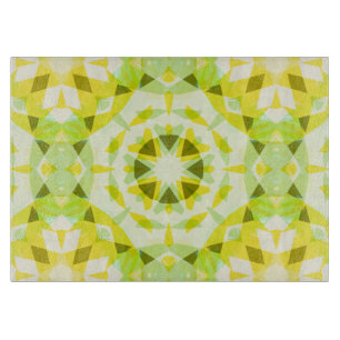 Bright Yellow Green Summer Star Dopamine Decor Cutting Board