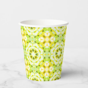 Bright Yellow Green Summer Star Dopamine Decor Tea Paper Cups