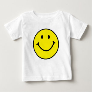 Bright Yellow Happy Smiling Face  Baby T-Shirt