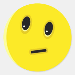 Bright Yellow Happy Smiling Face  Classic Round Sticker