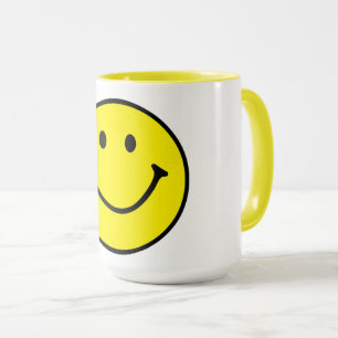 Bright Yellow Happy Smiling Face Mug