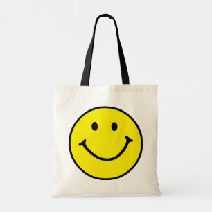 Bright Yellow Happy Smiling Face Tote Bag