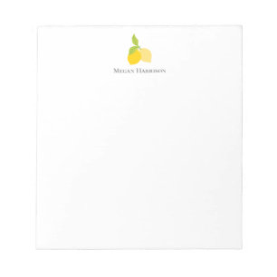Bright Yellow Lemons Icon Notepad