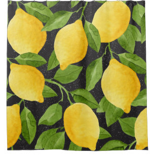 Bright Yellow Lemons Watercolor Seamless