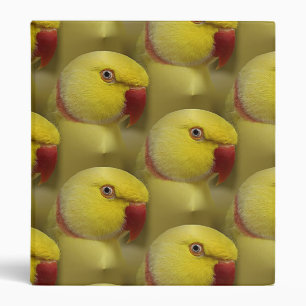 Bright Yellow Lutino Indian Ringneck Parrot Binder