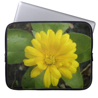 Bright Yellow Marigold Laptop Bag