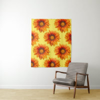Bright Yellow Orange Gradient Flower Cutout