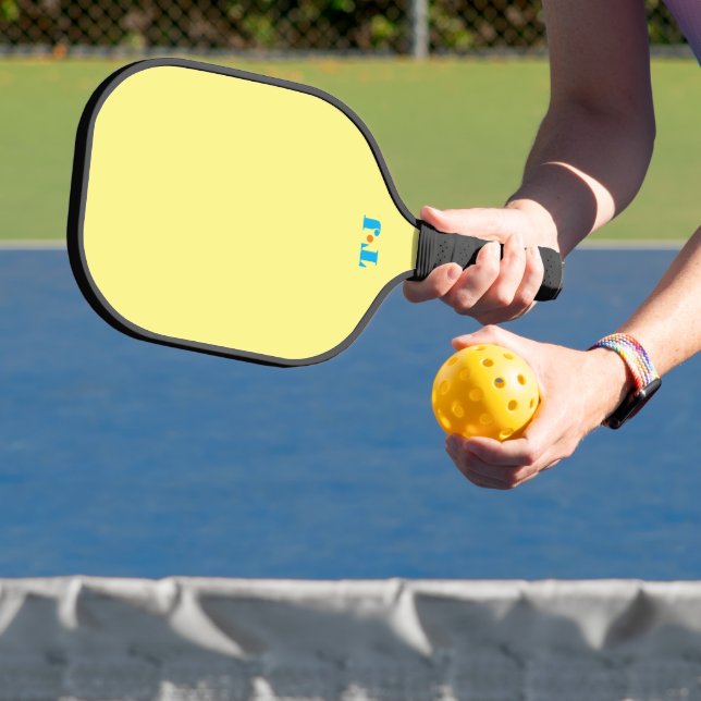 Bright Yellow Personalized Monogrammed Pickleball Paddle (Insitu)