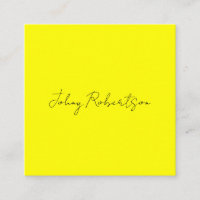 Bright Yellow Plain Elegant Professional Modern