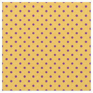 Bright Yellow & Purple Polka Dots Fabric