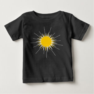 Bright yellow radiant shining sun  baby T-Shirt