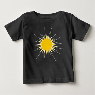 Bright yellow radiant shining sun  baby T-Shirt