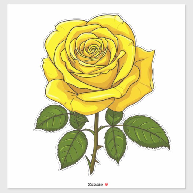 Bright Yellow Rose (Sheet)