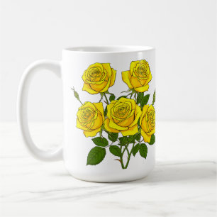 Bright Yellow Rose Bouquet Coffee Mug