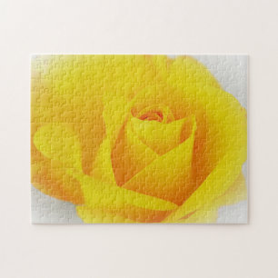 Bright Yellow Rose Flower Floral Art Puzzle