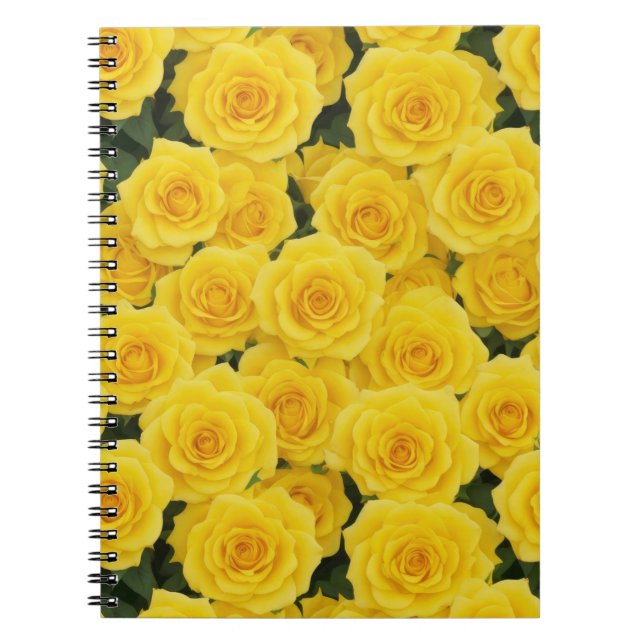 Bright Yellow Rose Notebook (Front)