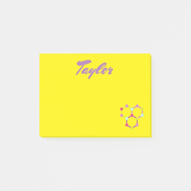 Bright Yellow Science Post-it Notes (Front)