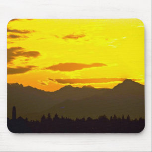 Bright Yellow Sky Mouse Pad