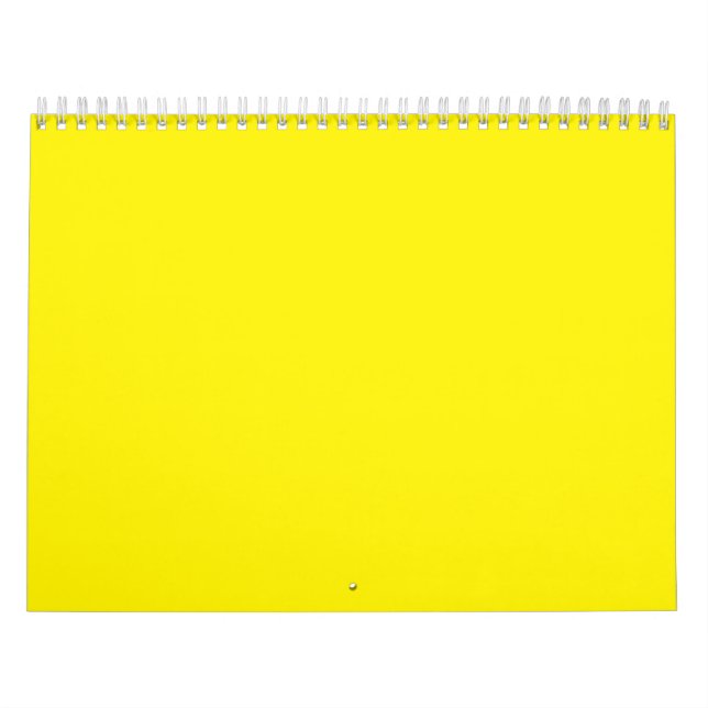 Bright Yellow Solid Background | Bold Modern Look Calendar (Cover)