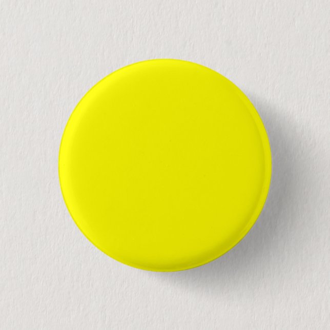 Bright yellow (solid colour)  1 inch round button (Front)