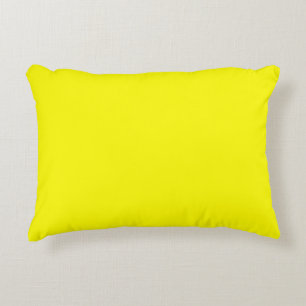 Bright yellow (solid colour)  accent pillow