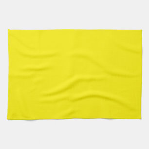 Bright Yellow Solid Colour Blank Template Custom Kitchen Towel