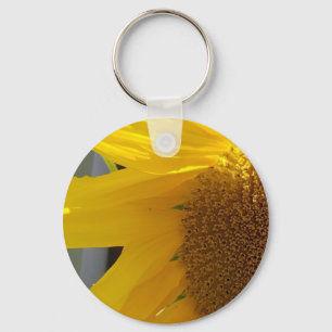 Bright Yellow Sunflower Keychain