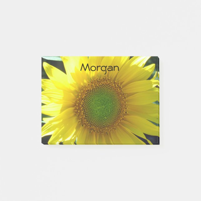 Bright Yellow Sunflower Post-it Notes (Front)