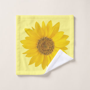Bright Yellow Sunflower Wash Cloth