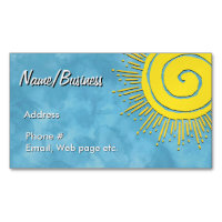 Bright Yellow Sunshine In Blue Sky Custom