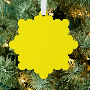 Bright Yellow Superfine Eggshell Paper Ornament Card