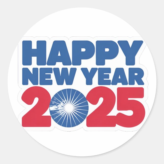 Brighten Up 2025 Happy New year Sticker (Front)