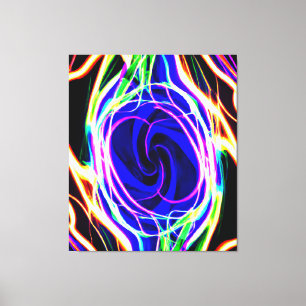 Brighten Up Your Space with Neon Patterns Canvas Print