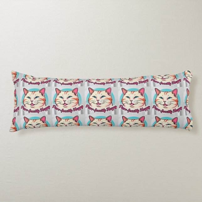"Brighten your day with our Cheerful Critters Cart Body Pillow (Front)